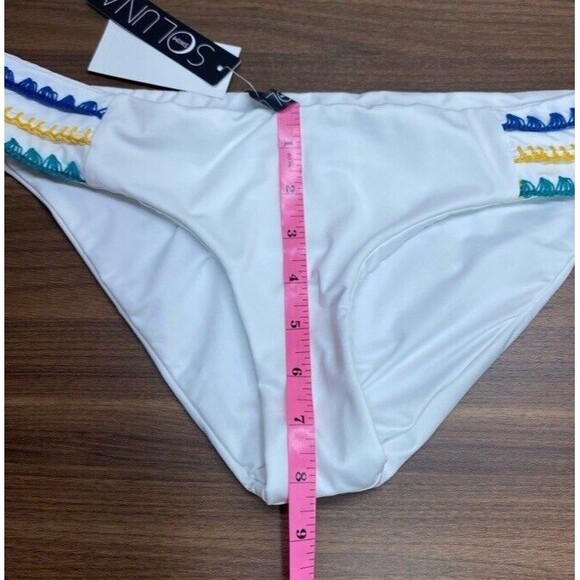 SOLUNA SWIM Summer Solstice White Bikini Top & Bottom Set Boho Adjustable MEDIUM - Picture 11 of 12